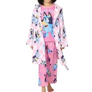 Girls Bluey Pajama and Robe Set
